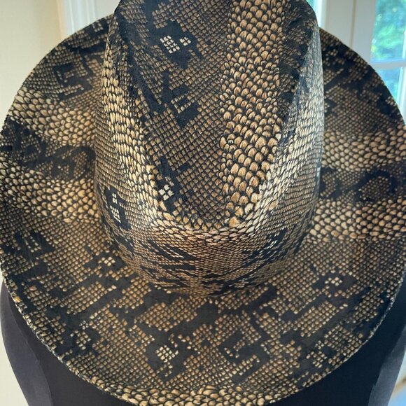 Women\'s Ethnic/Animal  Print (Black, Brown & Tan) Cowboy Hat main image 7
